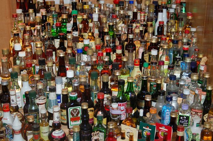 liquor bottles