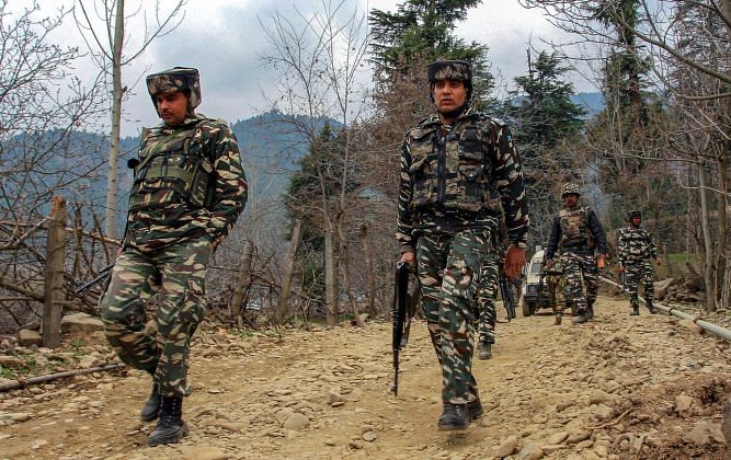 News on File Photo of security personnel in Kashmir