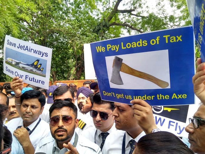 jet airways employee protest