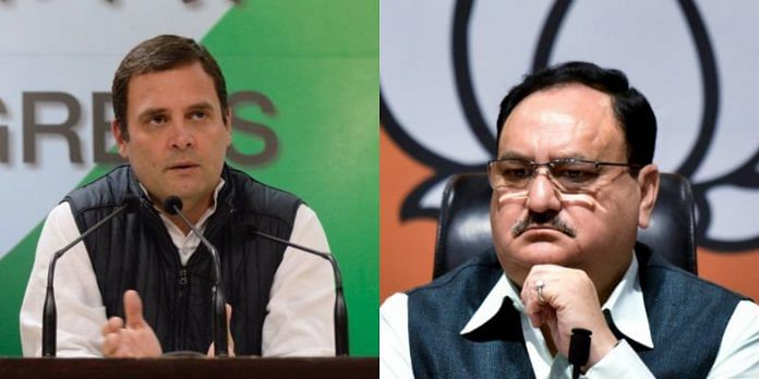 rahul gandhi and jp nadda