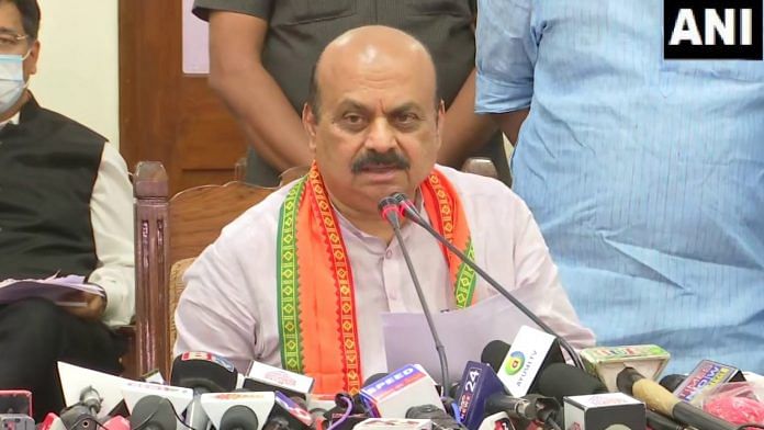कर्नाटक के मुख्यमंत्री बसवराज एस बोम्मई की फाइल फोटो | ट्विटर/@ANI