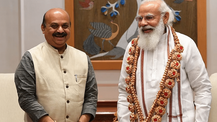 पीएम मोदी के साथ कर्नाटक के पूर्व मुख्यमंत्री बसवराज बोम्मई | एएनआई