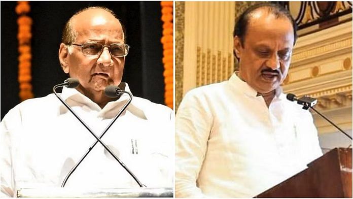 शरद पवार (दाएं) और अजित पवार | एएनआई
