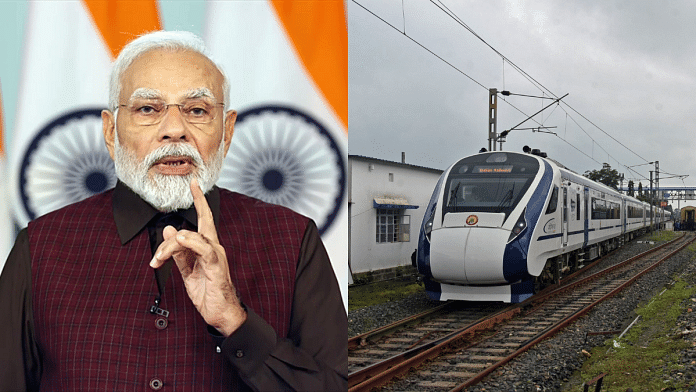 प्रधानमंत्री नरेंद्र मोदी ने रविवार को 11 राज्यों के धार्मिक और पर्यटन स्थलों को जोड़ने वाली नौ ‘वंदे भारत’ ट्रेनों को हरी झंडी दिखाकर रवाना किया | एएनआई