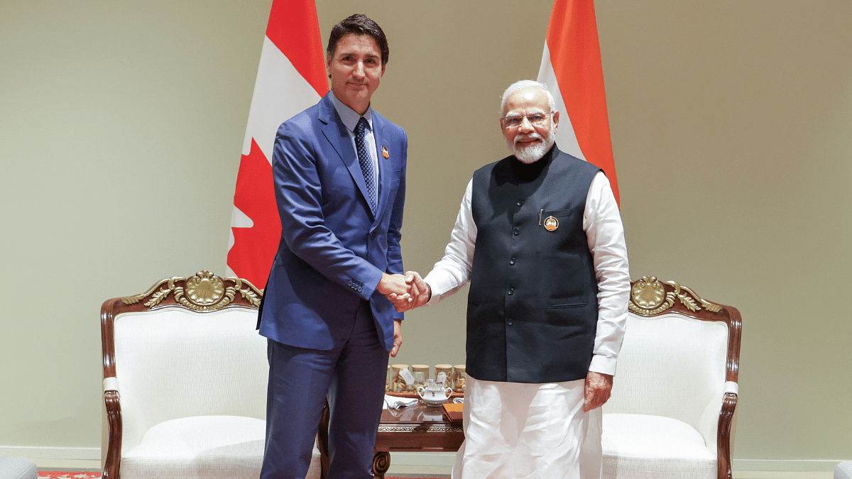 प्रधानमंत्री नरेंद्र मोदी ने नई दिल्ली में जी20 शिखर सम्मेलन से इतर कनाडाई पीएम जस्टिन ट्रूडो से मुलाकात की | एएनआई