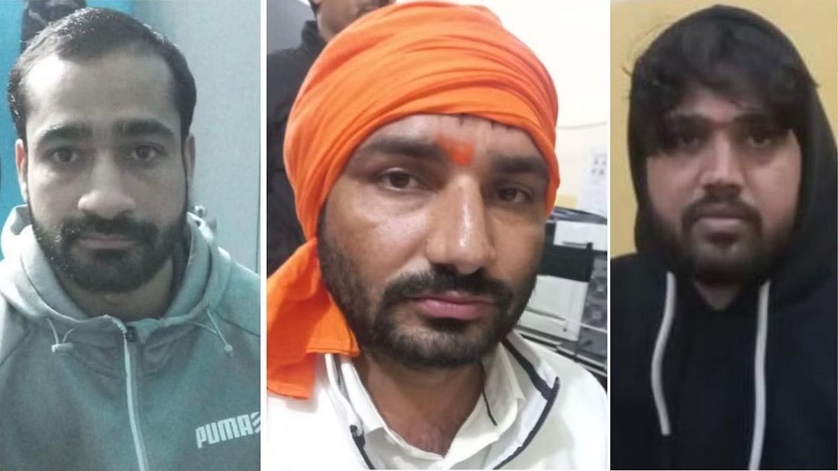 (बाएं से) आरोपी प्रदीप पुनिया, शंकर लाल दुसाद और अजीत कुमार शर्मा | फोटो: स्पेशल अरेंजमेंट