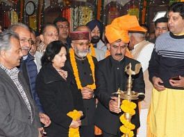 मुख्यमंत्री सुखविंदर सिंह सुक्खू रविवार को राम मंदिर शिमला में | फोटो: स्पेशल अरेंजमेंट