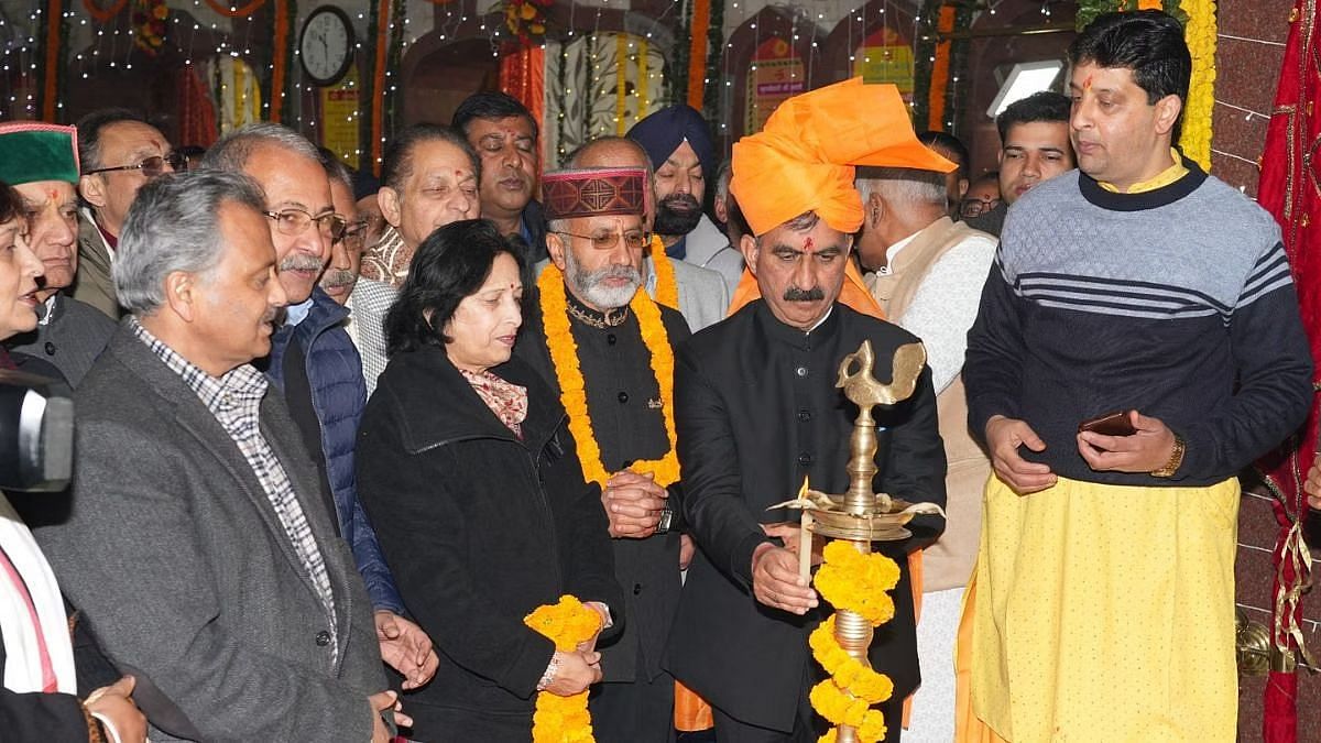 मुख्यमंत्री सुखविंदर सिंह सुक्खू रविवार को राम मंदिर शिमला में | फोटो: स्पेशल अरेंजमेंट