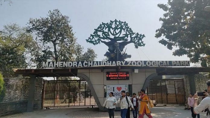 मोहाली का एमसी जूलॉजिकल पार्क, जिसे आमतौर पर छतबीड़ चिड़ियाघर के नाम से जाना जाता है | फोटो: आकांक्षा मिश्रा/दिप्रिंट