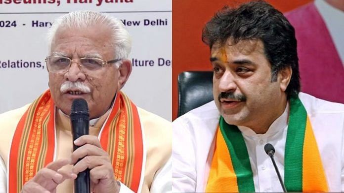 हरियाणा के पूर्व मुख्यमंत्री मनोहर लाल खटटर और पूर्व सांसद कुलदीप बिश्नोई | एएनआई/फाइल फोटो