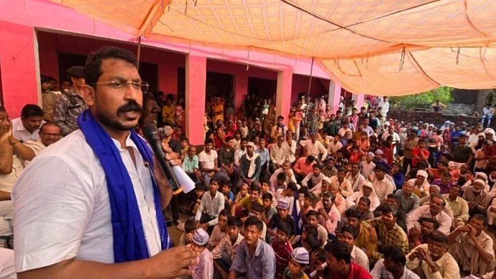 यूपी के नगीना में एक रैली को संबोधित करते हुए चंद्र शेखर आज़ाद | फोटो: स्पेशल अरेंजमेंट