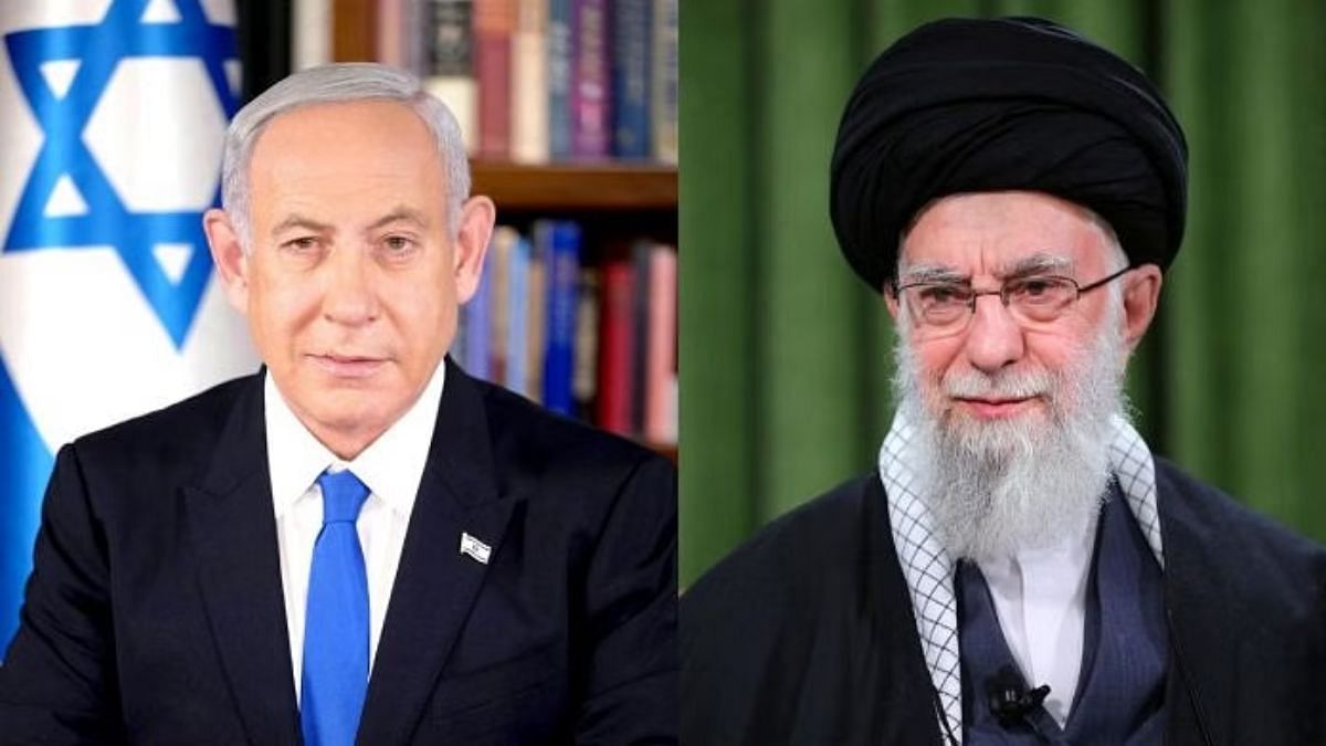 इज़रायल के प्रधानमंत्री बेंजामिन नेतन्याहू और ईरान के सर्वोच्च नेता अली खामेनेई की फाइल फोटो | कॉमन्स