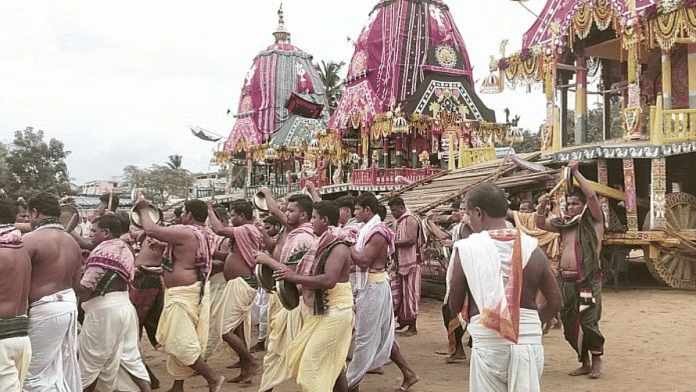 जगन्नाथ यात्रा के रथ | फोटो: शुभांगी मिश्रा/दिप्रिंट