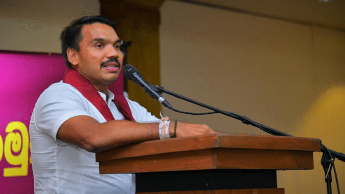 नमल राजपक्षे की फाइल फोटो | क्रेडिट: एक्स/@RajapaksaNamal