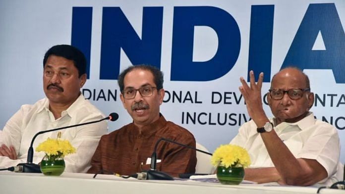एमवीए नेता (बाएं से दाएं) कांग्रेस के नाना पटोले, शिवसेना (यूबीटी) के उद्धव ठाकरे और एनसीपी (शरदचंद्र पवार) के शरद पवार की फाइल फोटो | क्रेडिट: एएनआई