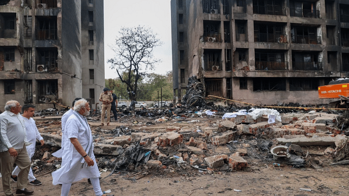 MODI AIR INDIA CRASH SITE